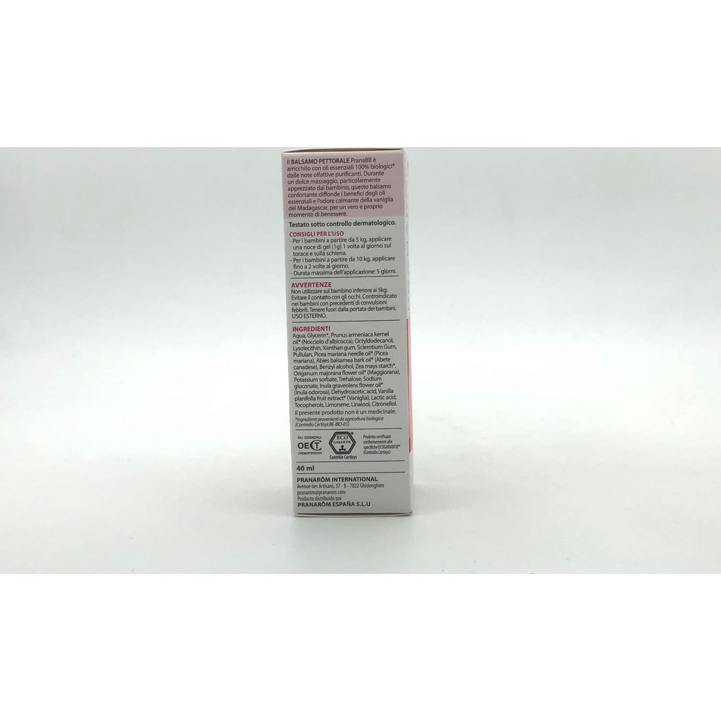 Pranarôm PranaBB Bálsamo Pectoral BIO 40ml