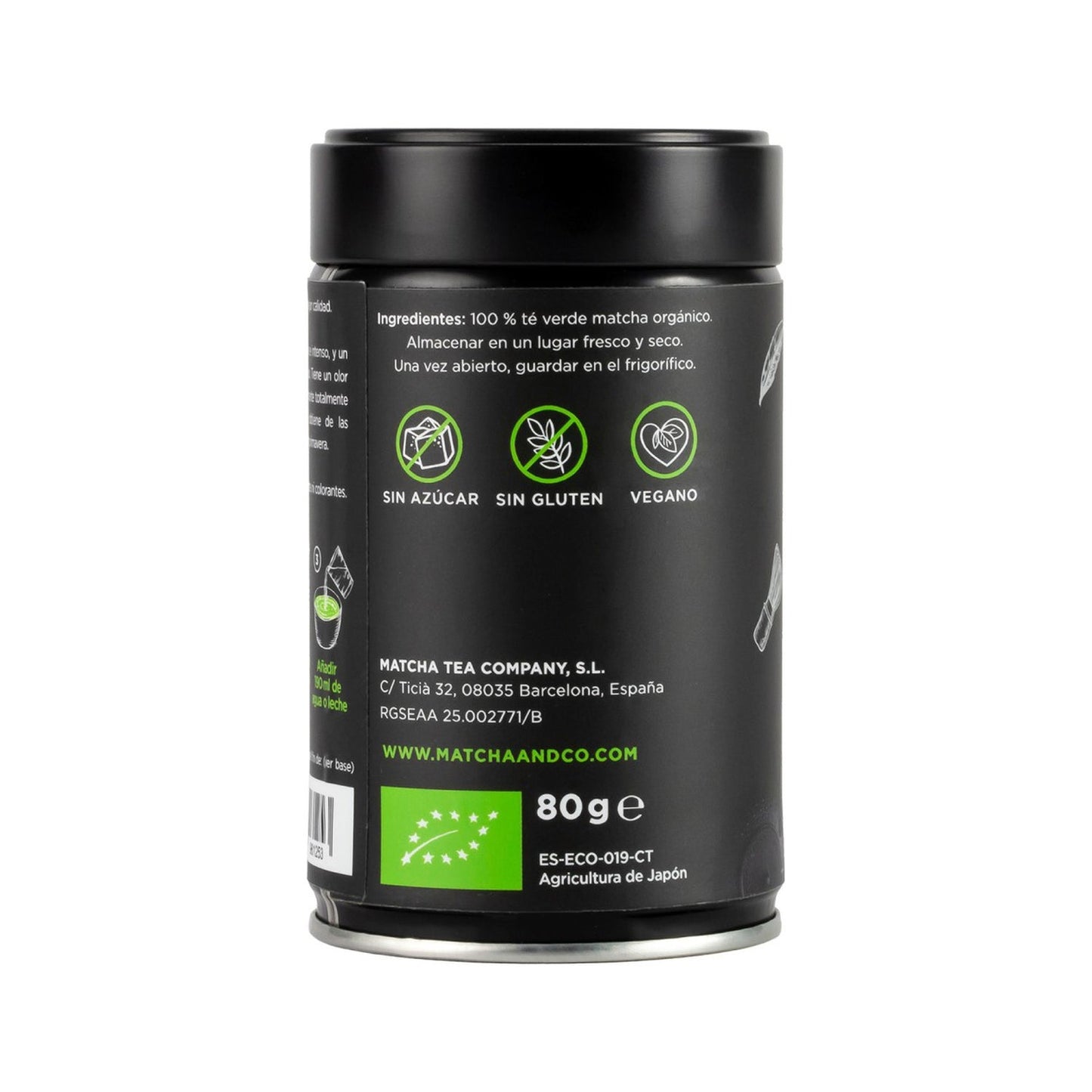 Matcha & Co Té Verde Matcha Premium 100% Orgánico 80g