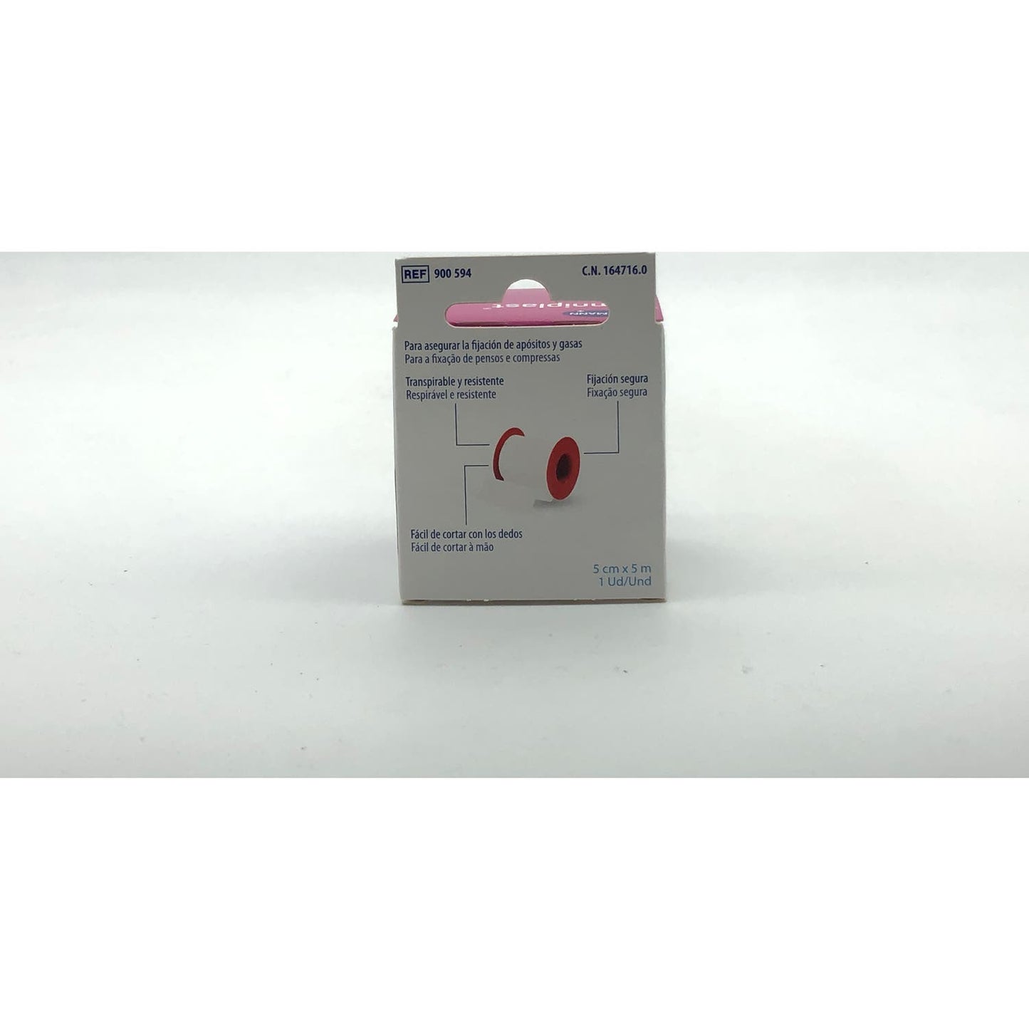Omniplast esparadrapo hipoalérgico tejido resistente 5mx5cm 1ud