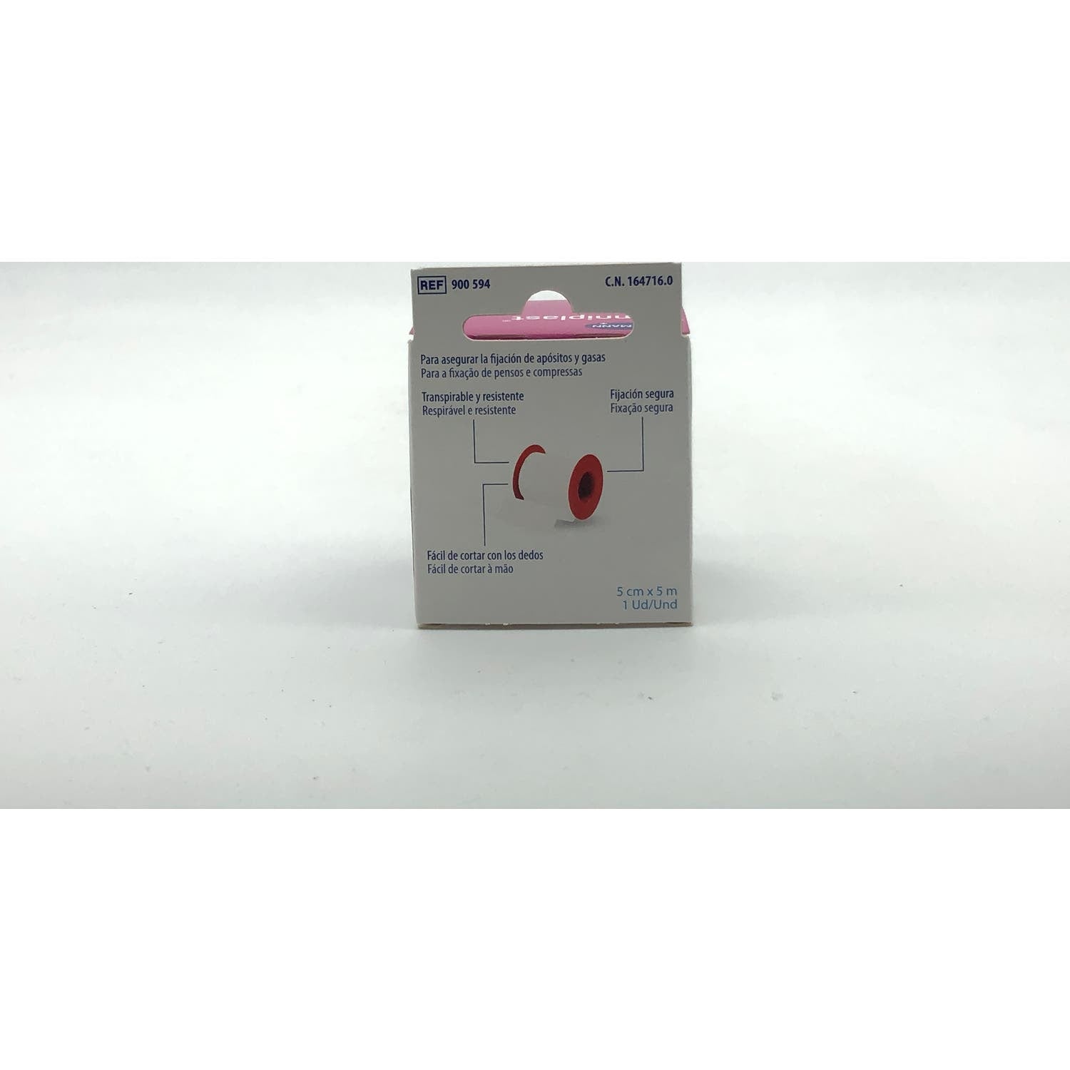 Omniplast esparadrapo hipoalérgico tejido resistente 5mx5cm 1ud