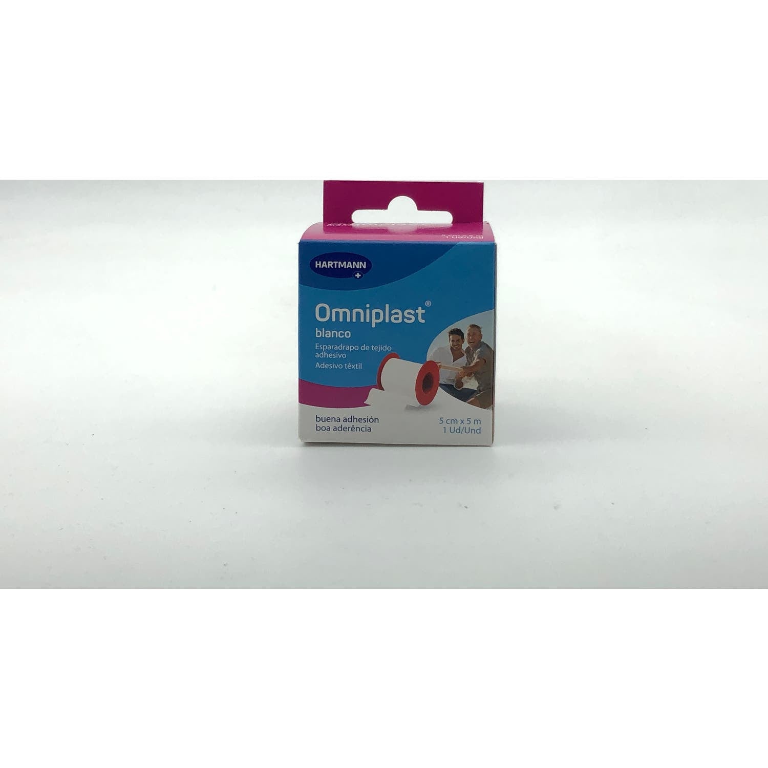 Omniplast esparadrapo hipoalérgico tejido resistente 5mx5cm 1ud