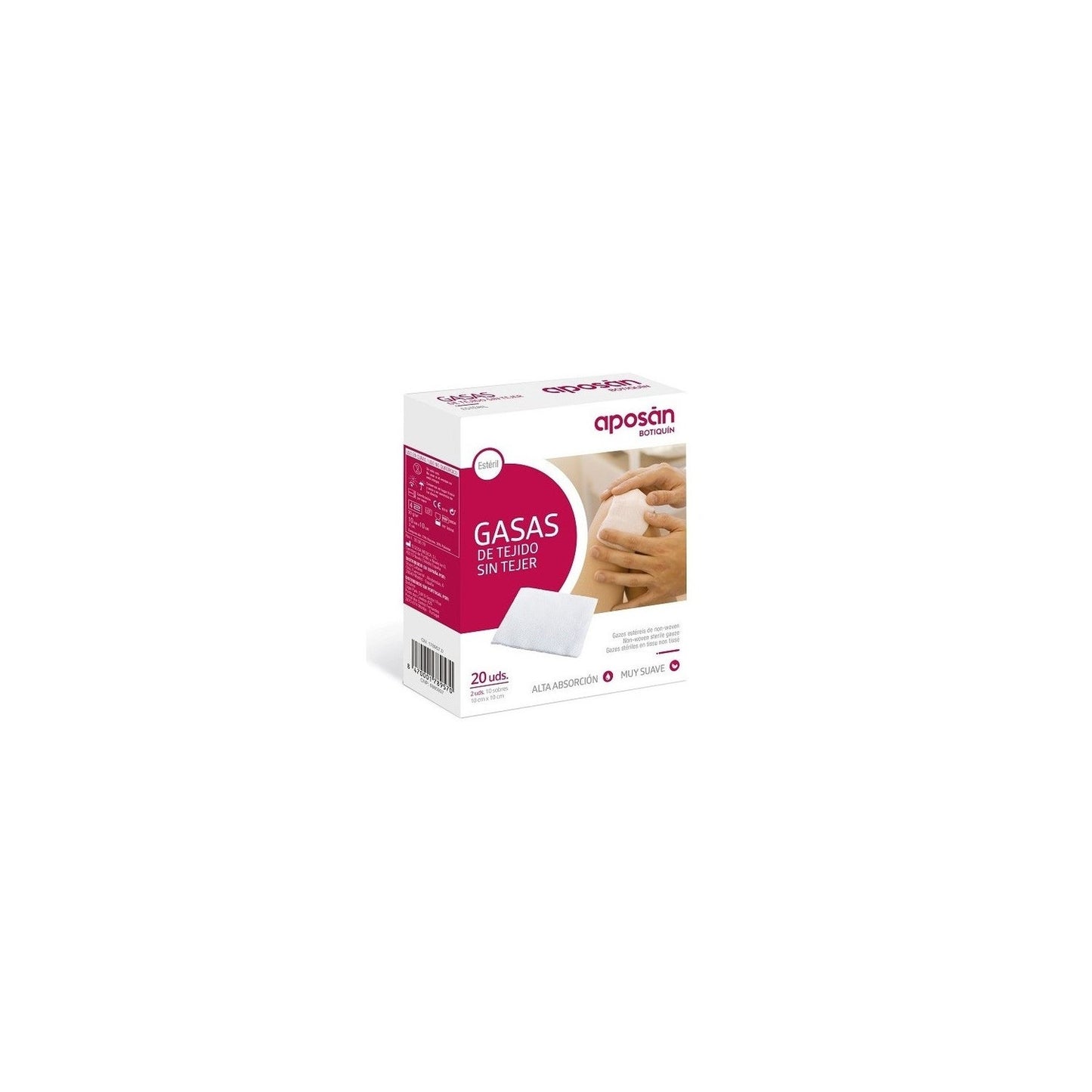Aposan gasa estéril tejido sin tejer 10cmx10cm 20 gasas (2ud/sobre)