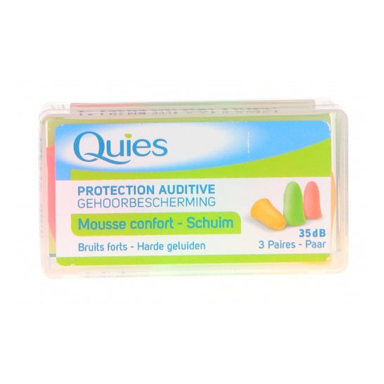 Protección auditiva de espuma fluorescente Quies 6uts