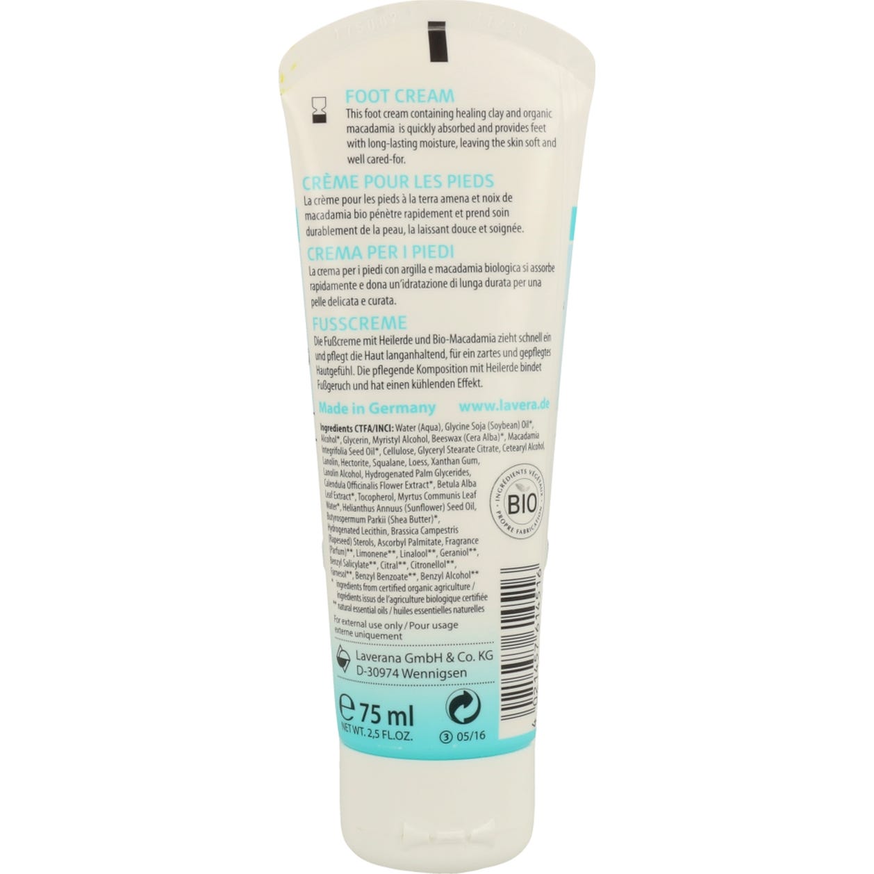 Lavera Crema Pies Basis Sensitive 75ml