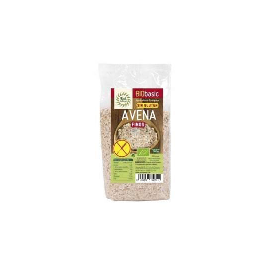 Solnatural Copos Avena sin Gluten Finos Integral Bio 500g