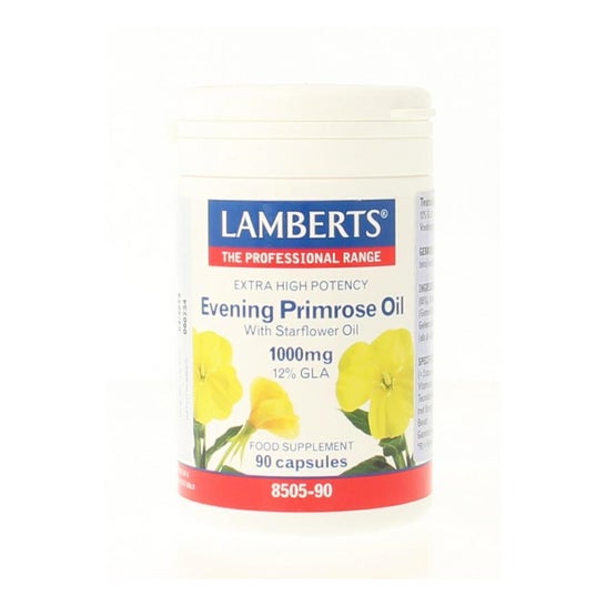 Lamberts Aceite Primula Extra Alta Potencia con Borraja 1000 mg 9