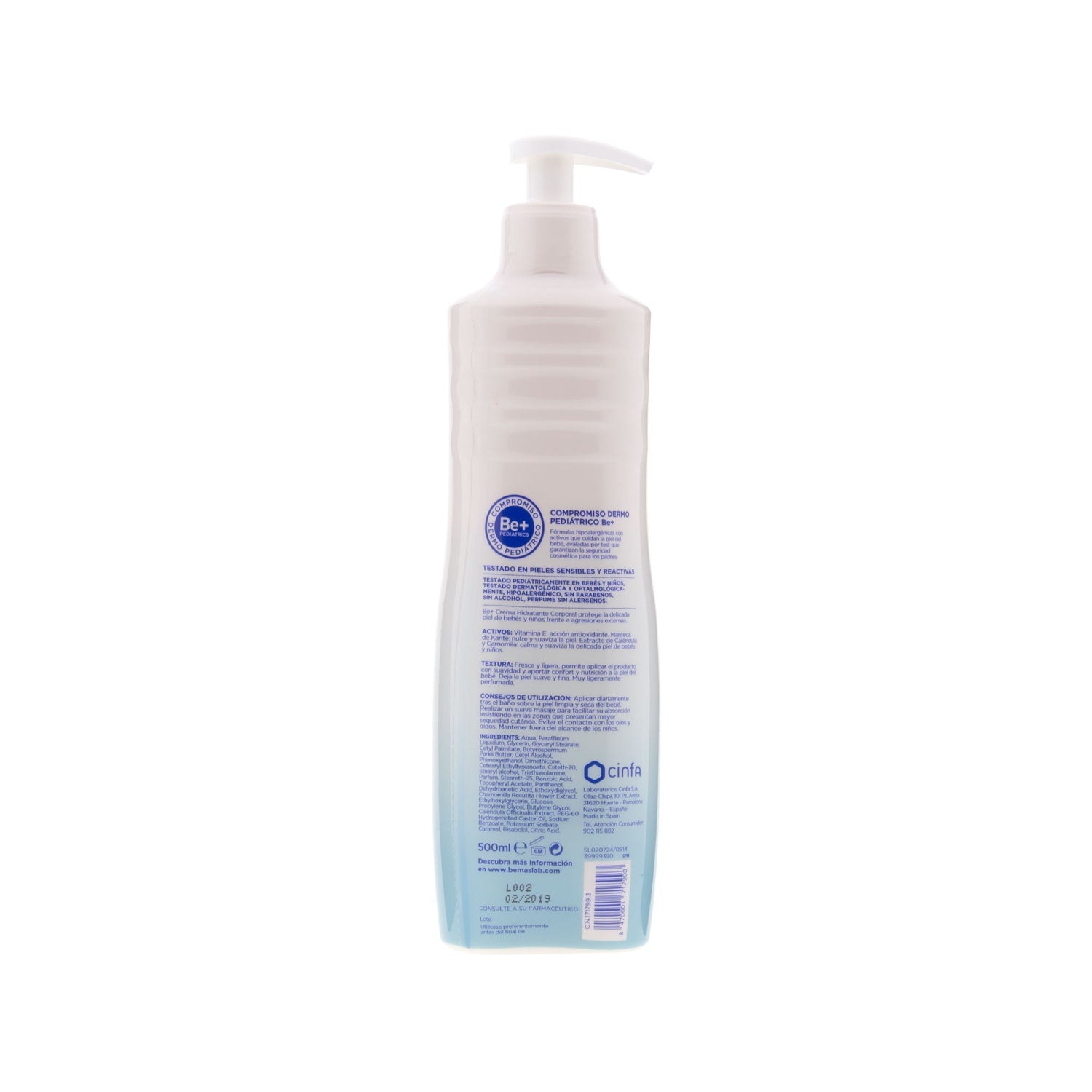 Be+ Pediatrics loción hidratante corporal 500ml
