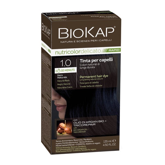 Biokap Nutricolor Tinte de Cabello 1.0 Negro 135 ml