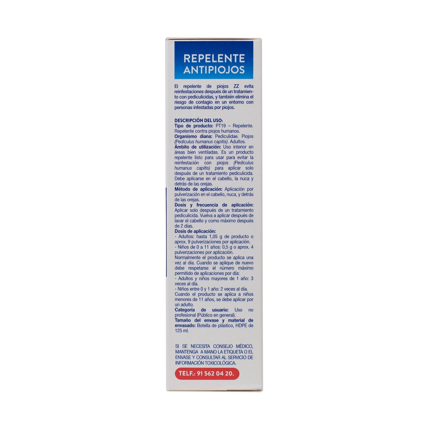 Zz Repelente Antipiojos 125ml