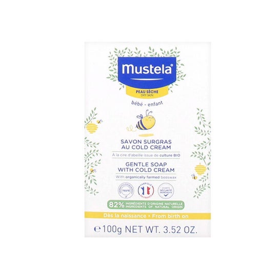 Mustela Jabón Sobregraso al Cold Cream Nutriprotector y Cera de Abeja BIO 100g