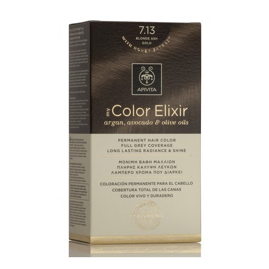 Apivita Tinte 7.13 Rubio Ceniza Dorado 50ml