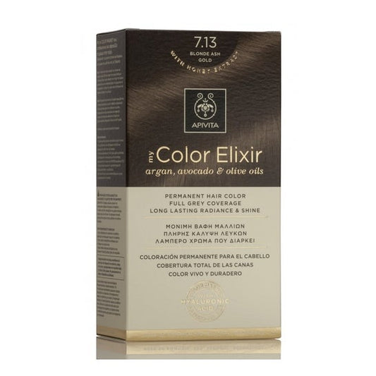 Apivita Tinte 7.13 Rubio Ceniza Dorado 50ml