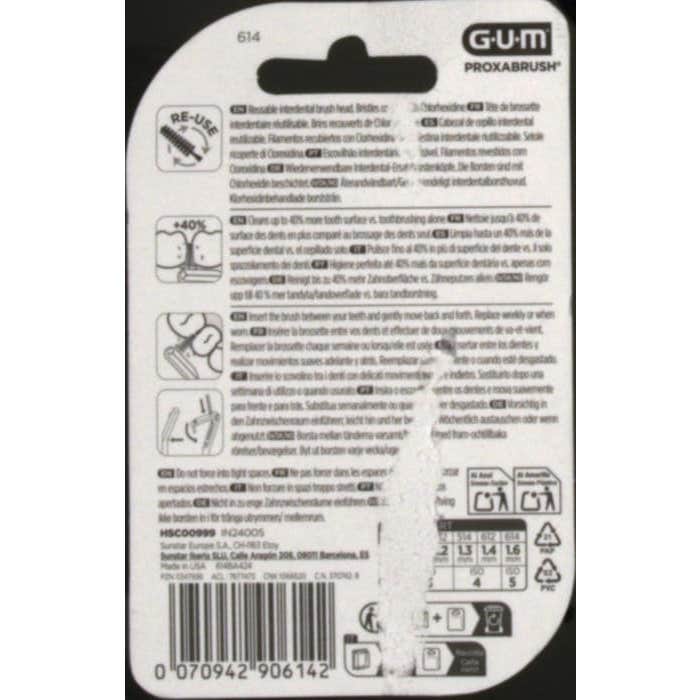 GUM® recambio 614 Proxabrush cónico 8uds