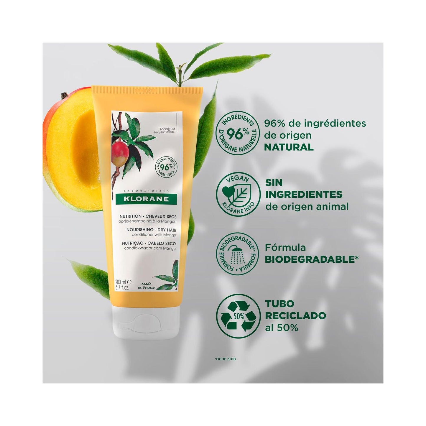 Klorane Acondicionador al Mango 200ml