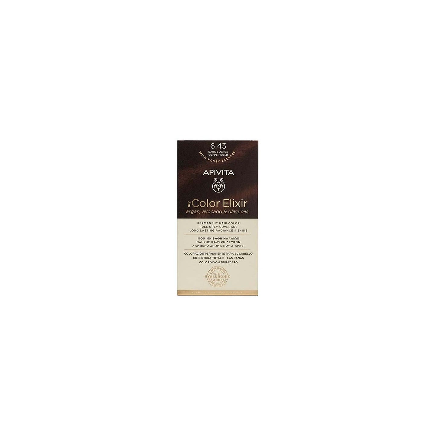 Apivita My Color Elixir Tinte Rubio Oscuro Cobrizo Dorado No. 6,43