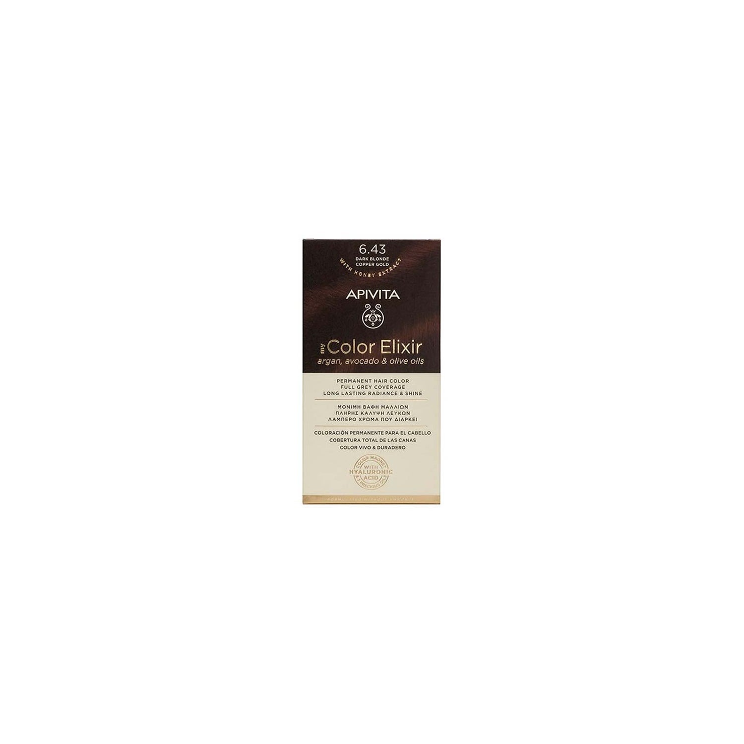 Apivita My Color Elixir Tinte Rubio Oscuro Cobrizo Dorado No. 6,43