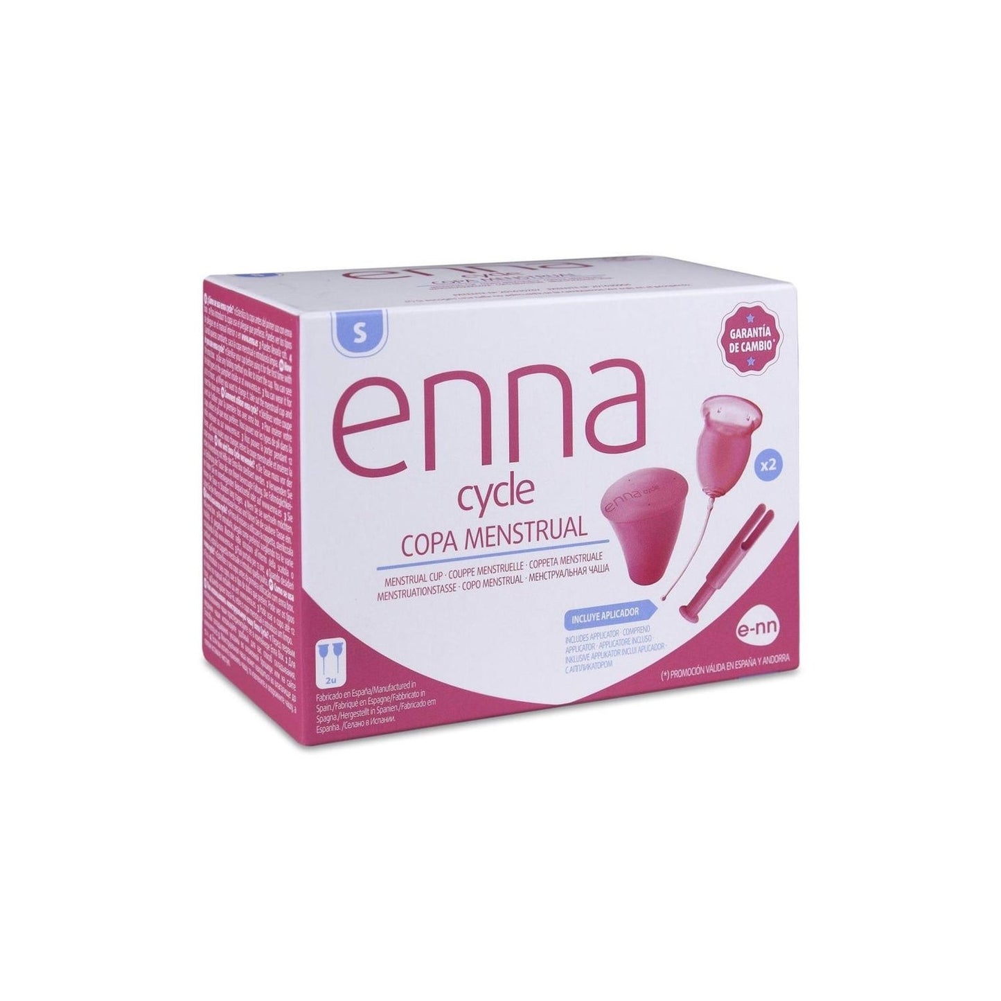 Enna copa menstrual T-S 2uds y aplicador