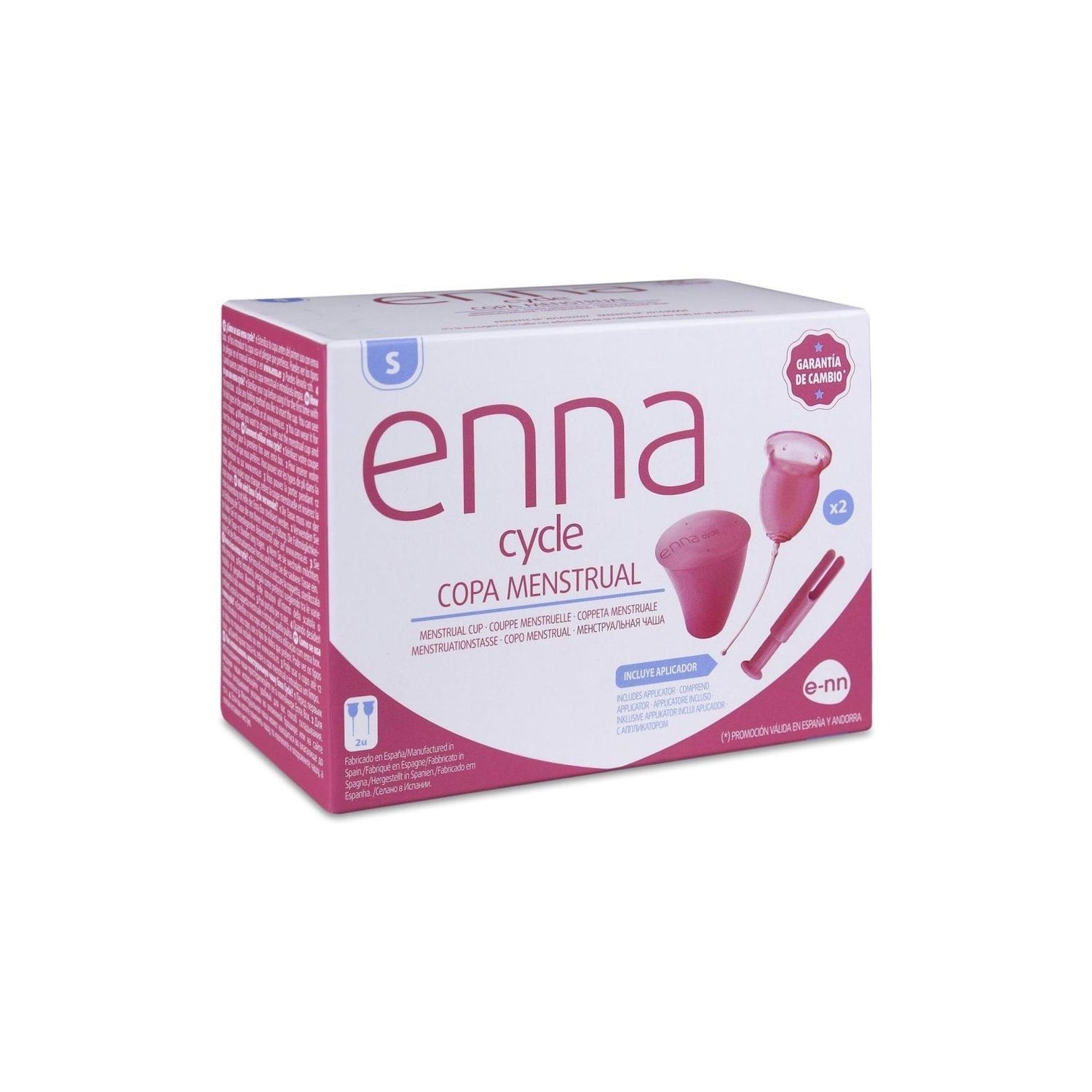 Enna copa menstrual T-S 2uds y aplicador
