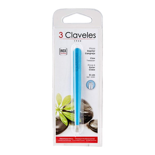 3 Claveles Pinzas Depilar Innox Colores 1ud