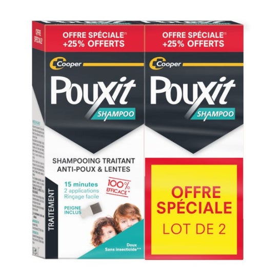 Pouxit Champú Tratamiento Piojos & Liendres 2x250 ml