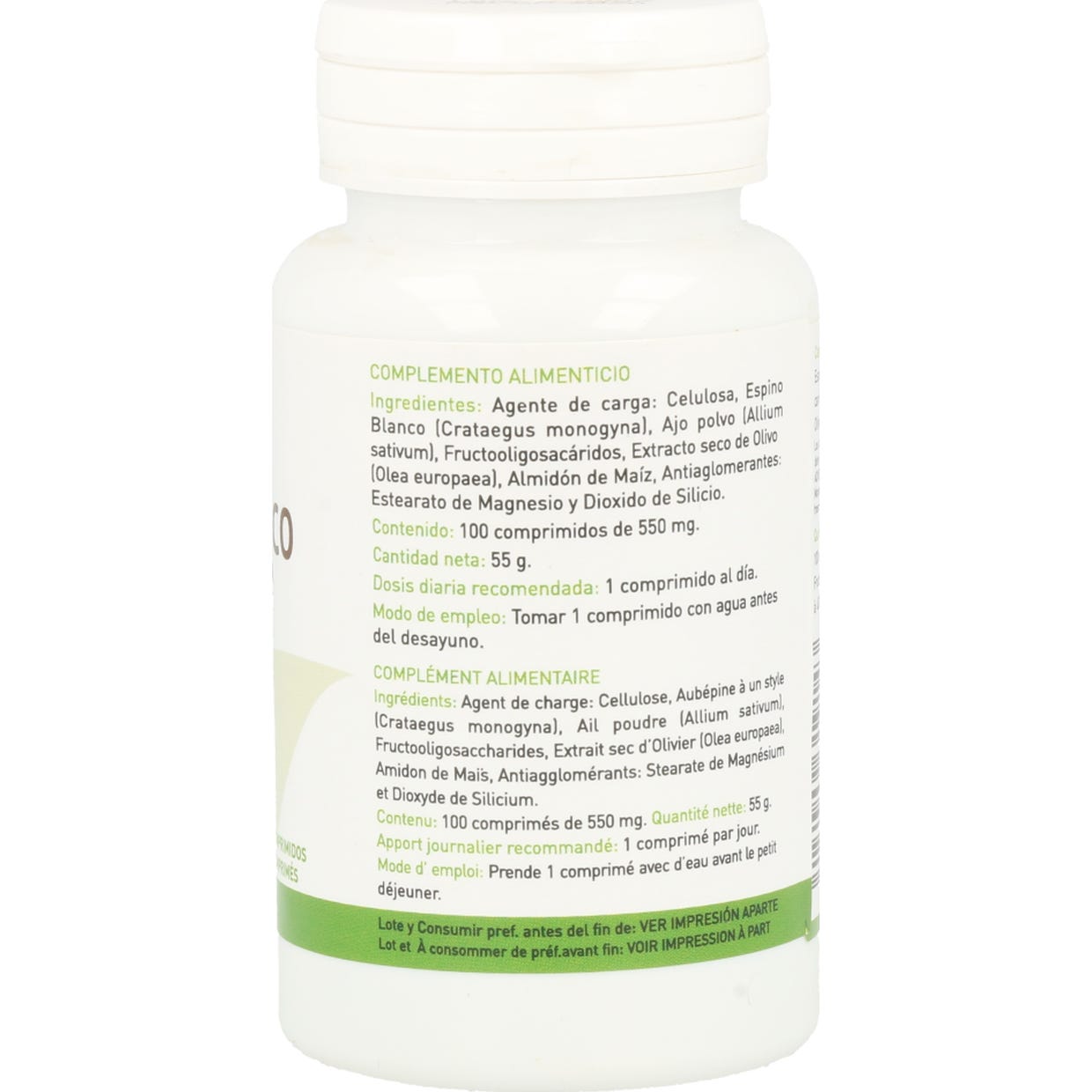 Plantapol Espino Blanco, Ajo, Olivo 100 Comprimidos