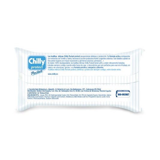 Chilly® Pocket toallitas protect 12uds