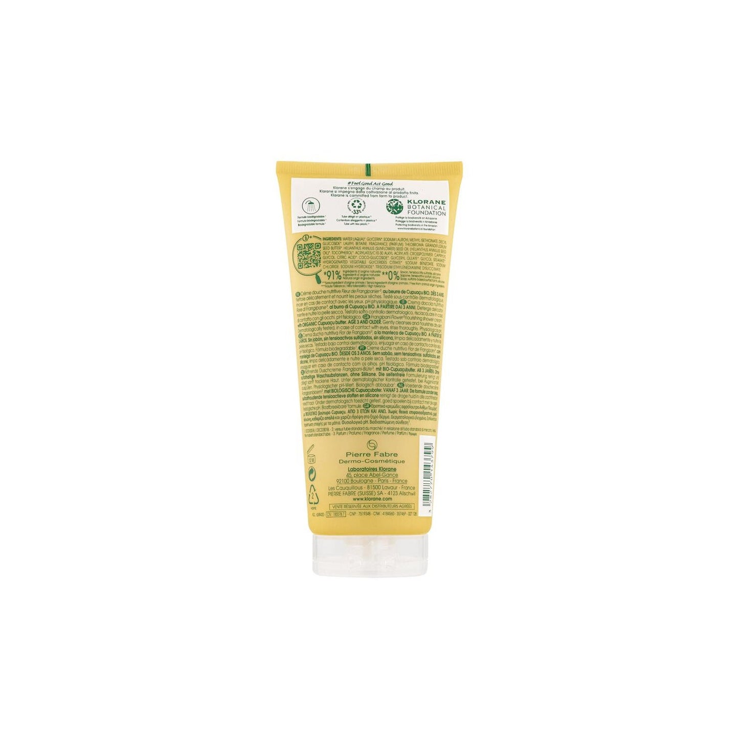 Klorane Crema de Ducha Flor de Frangipani 200ml