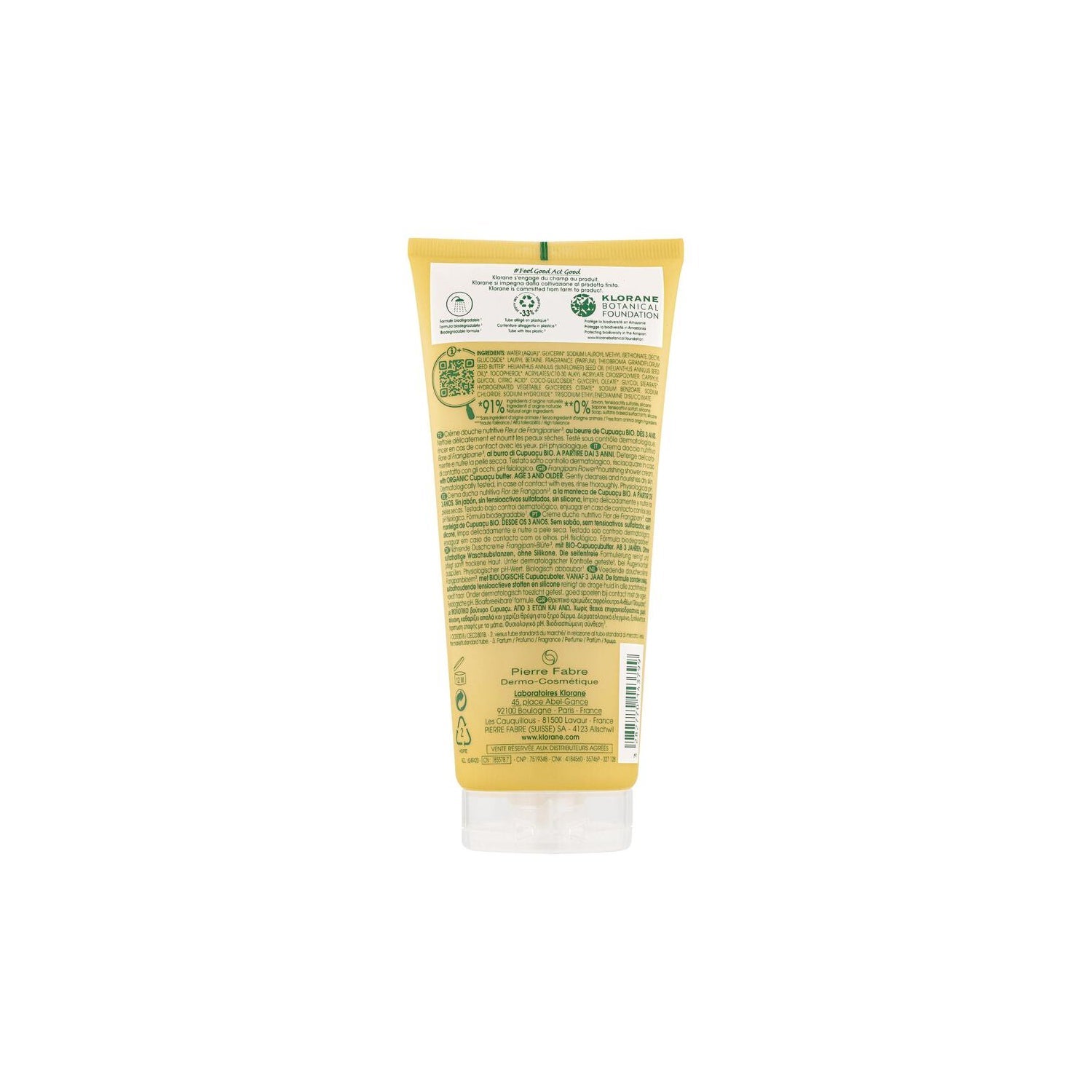 Klorane Crema de Ducha Flor de Frangipani 200ml