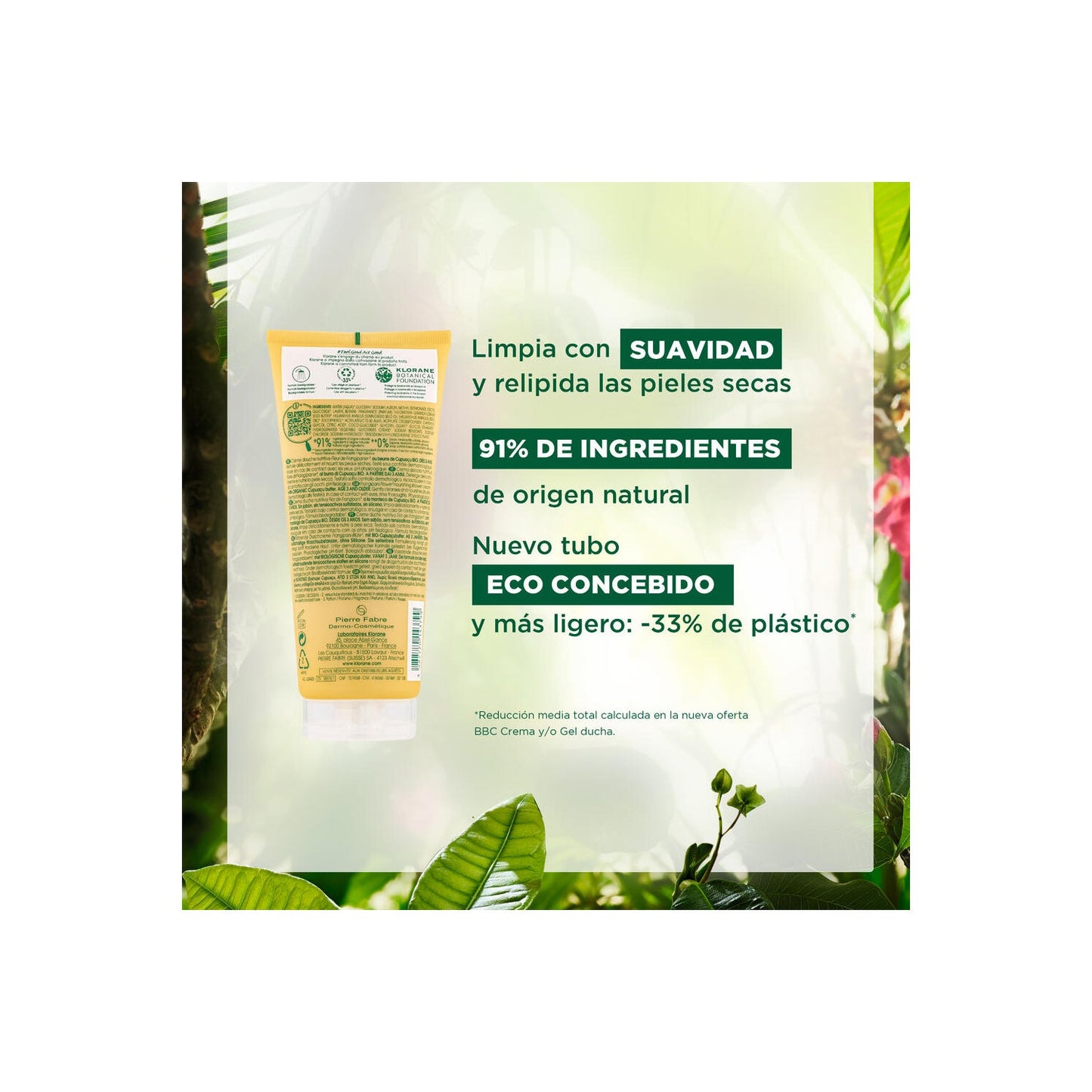 Klorane Crema de Ducha Flor de Frangipani 200ml