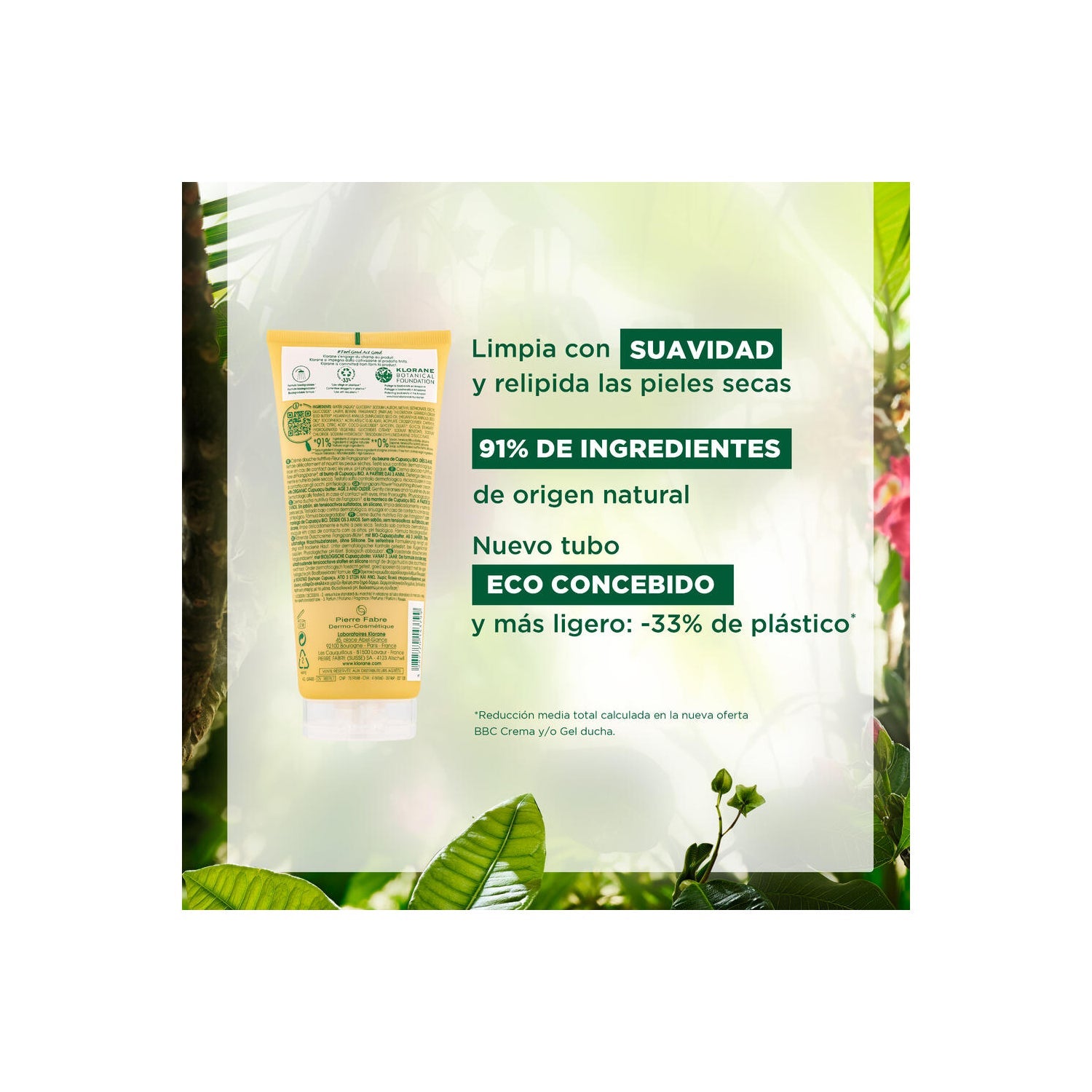 Klorane Crema de Ducha Flor de Frangipani 200ml