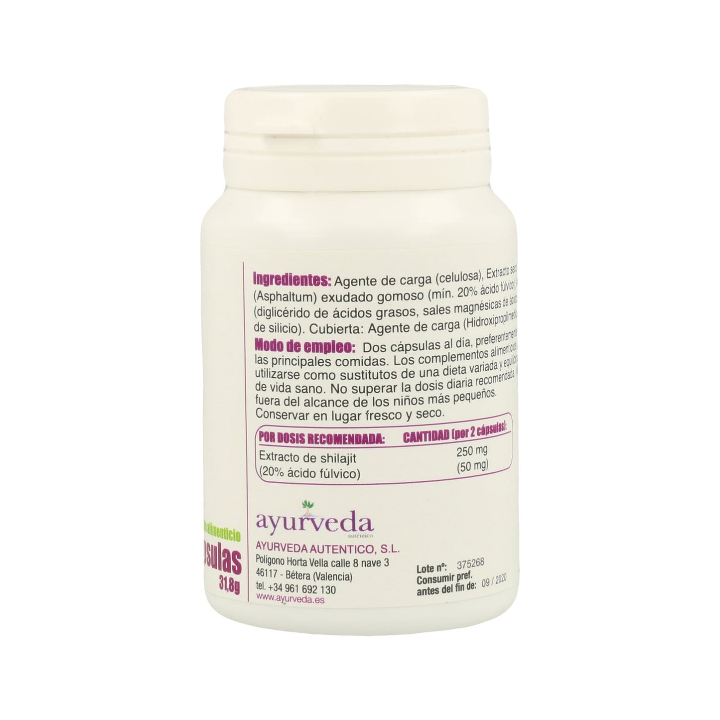 Ayuderva Shilajit Dorado 60caps