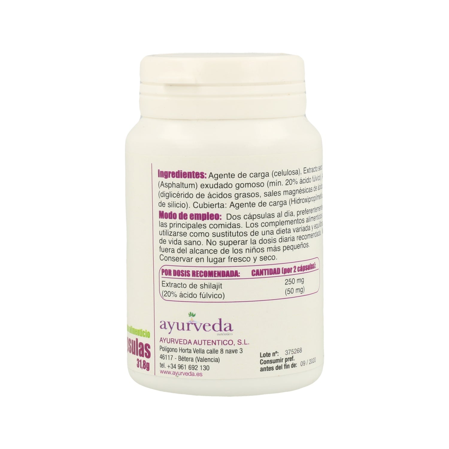 Ayuderva Shilajit Dorado 60caps