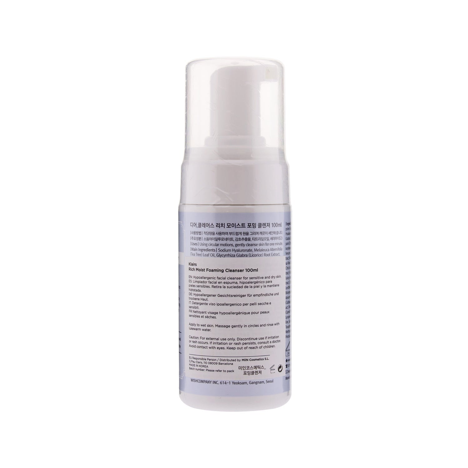 Klairs espuma limpiadora 100ml