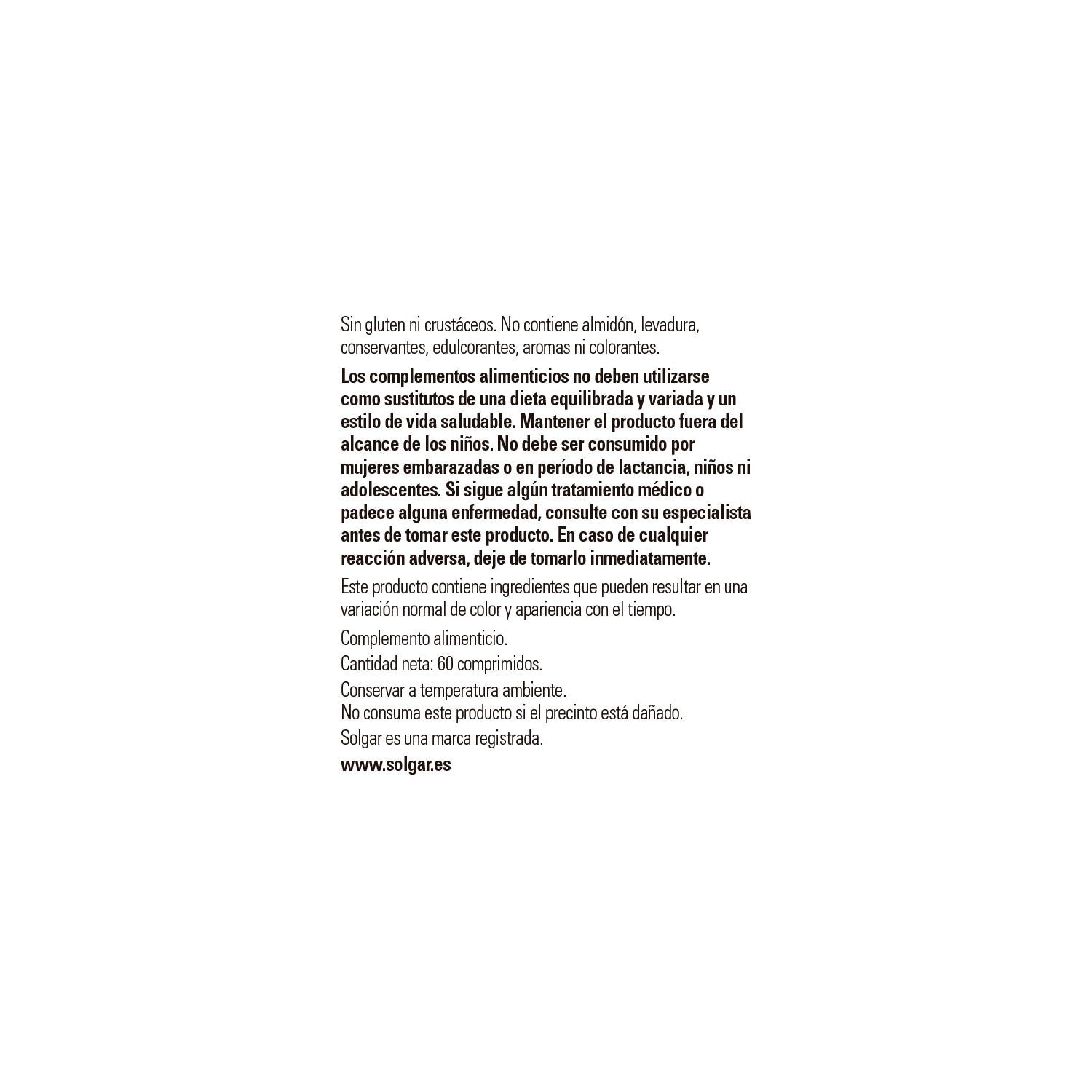 Solgar Glucosamina Condroitina MSM 60comp