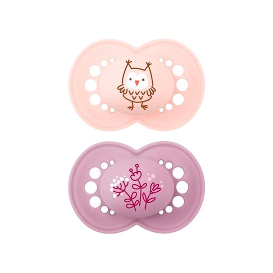 Mam Chupete Original Silicona 16+ Rosa 2uds