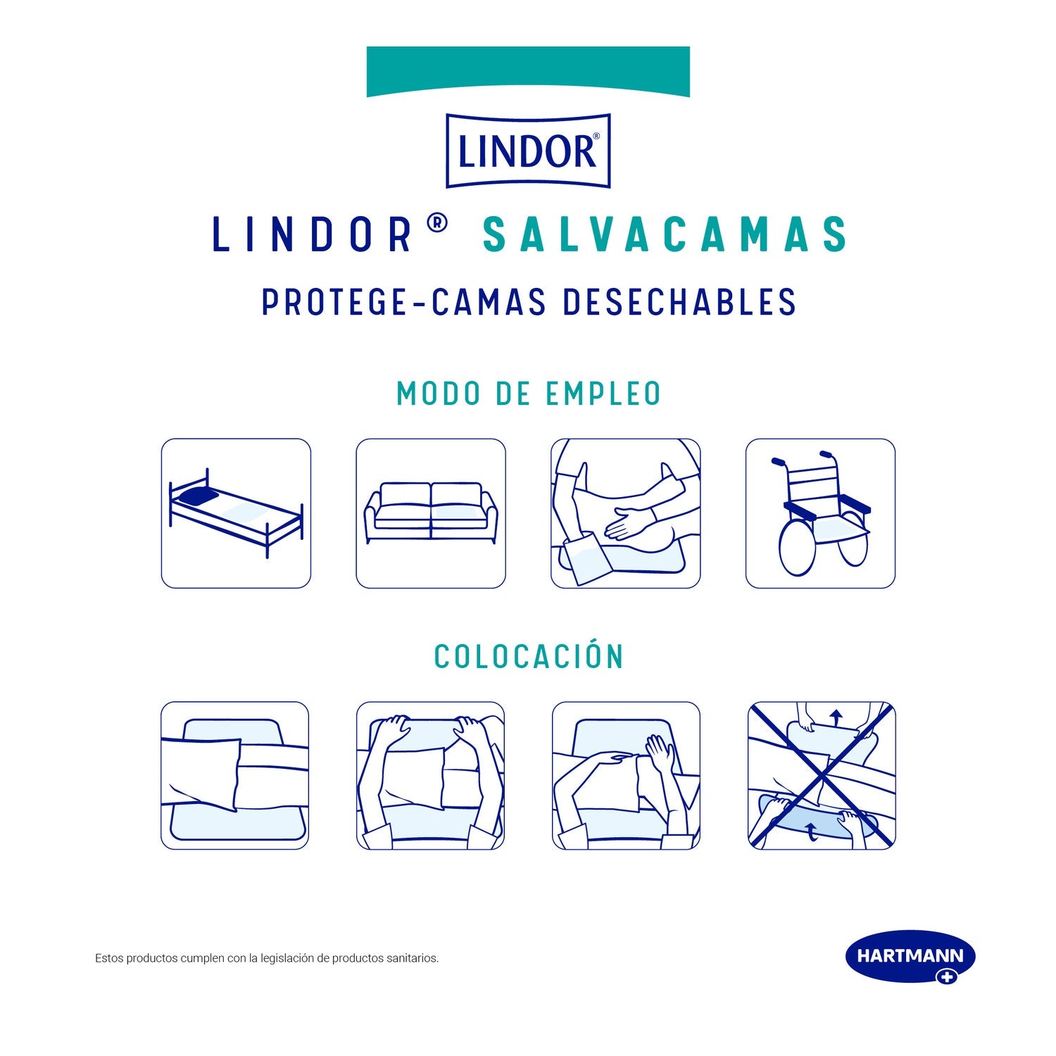 Lindor® salvacamas 60cmx90cm 15uds