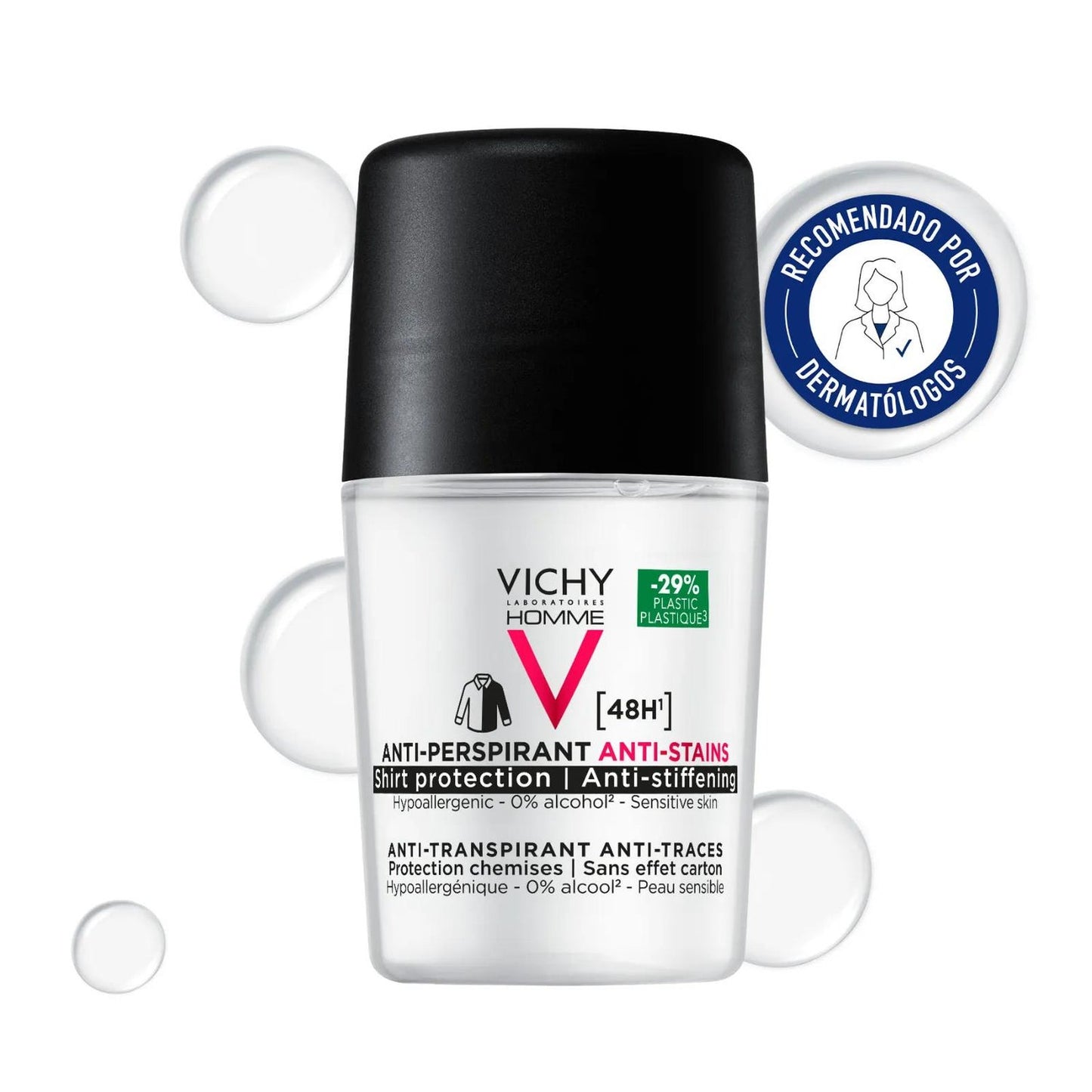 Desodorante Vichy Homme - Anti-Stain Roll On Ball 50ml