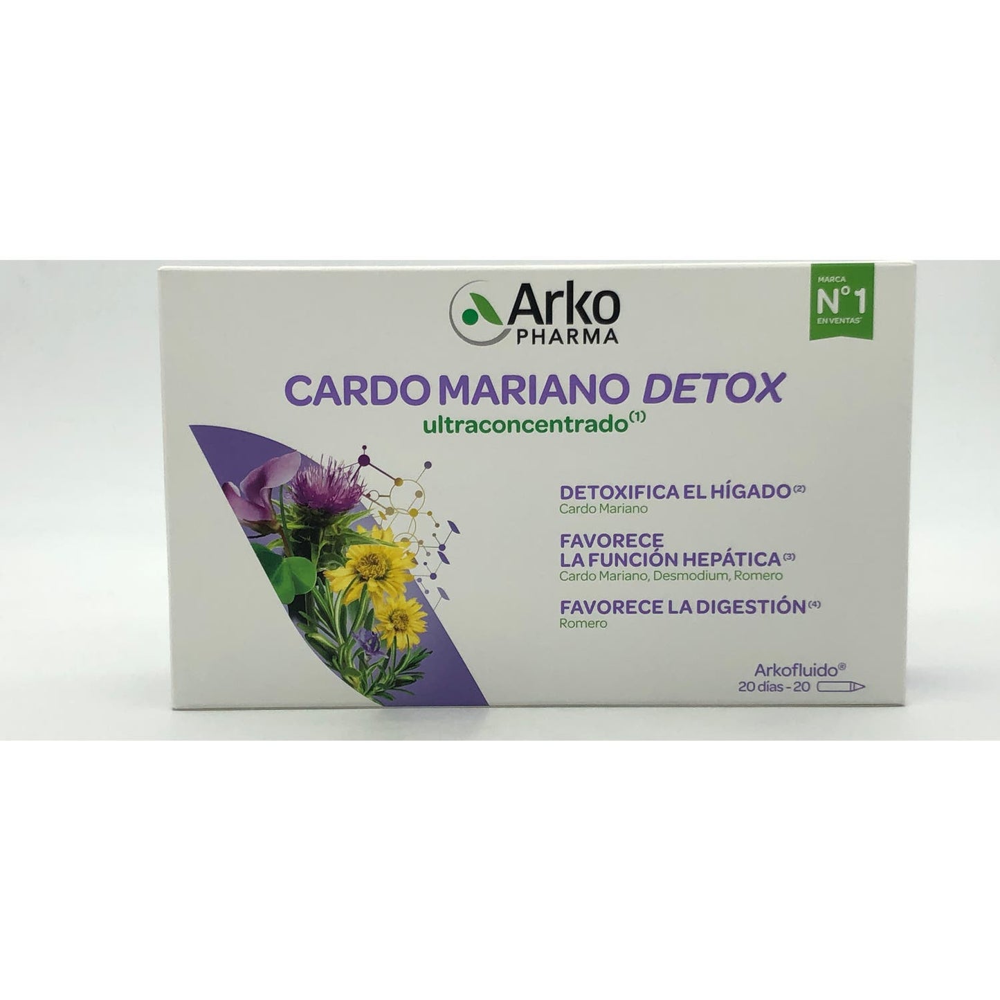 Arkopharma Arkofluido Cardo Mariano Detox 20 ampollas