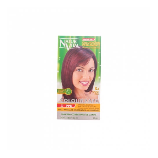 NaturVital Coloursafe Tinte Permanente 5.5 Caoba 150ml