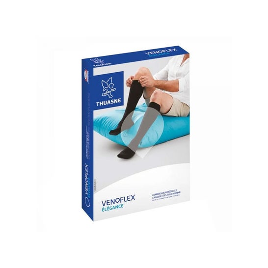 Thuasne Venoflex Elégance 2 Calcetín Hombre Negro T2N+ 1 Par