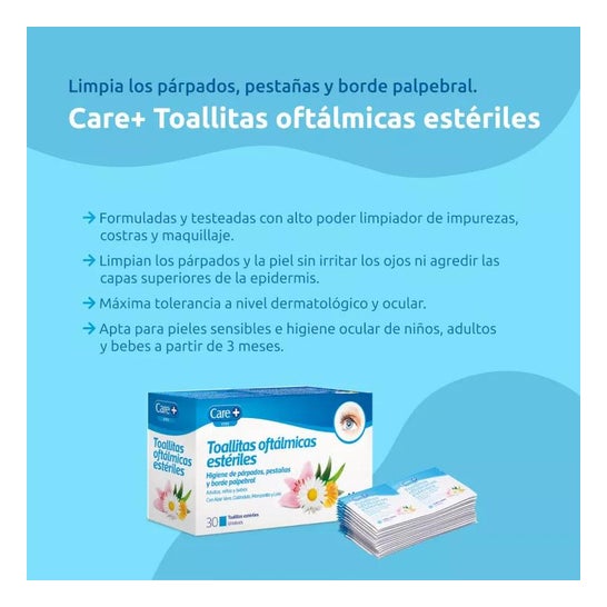 Care+ Toallitas Oftálmicas Estériles 30uds