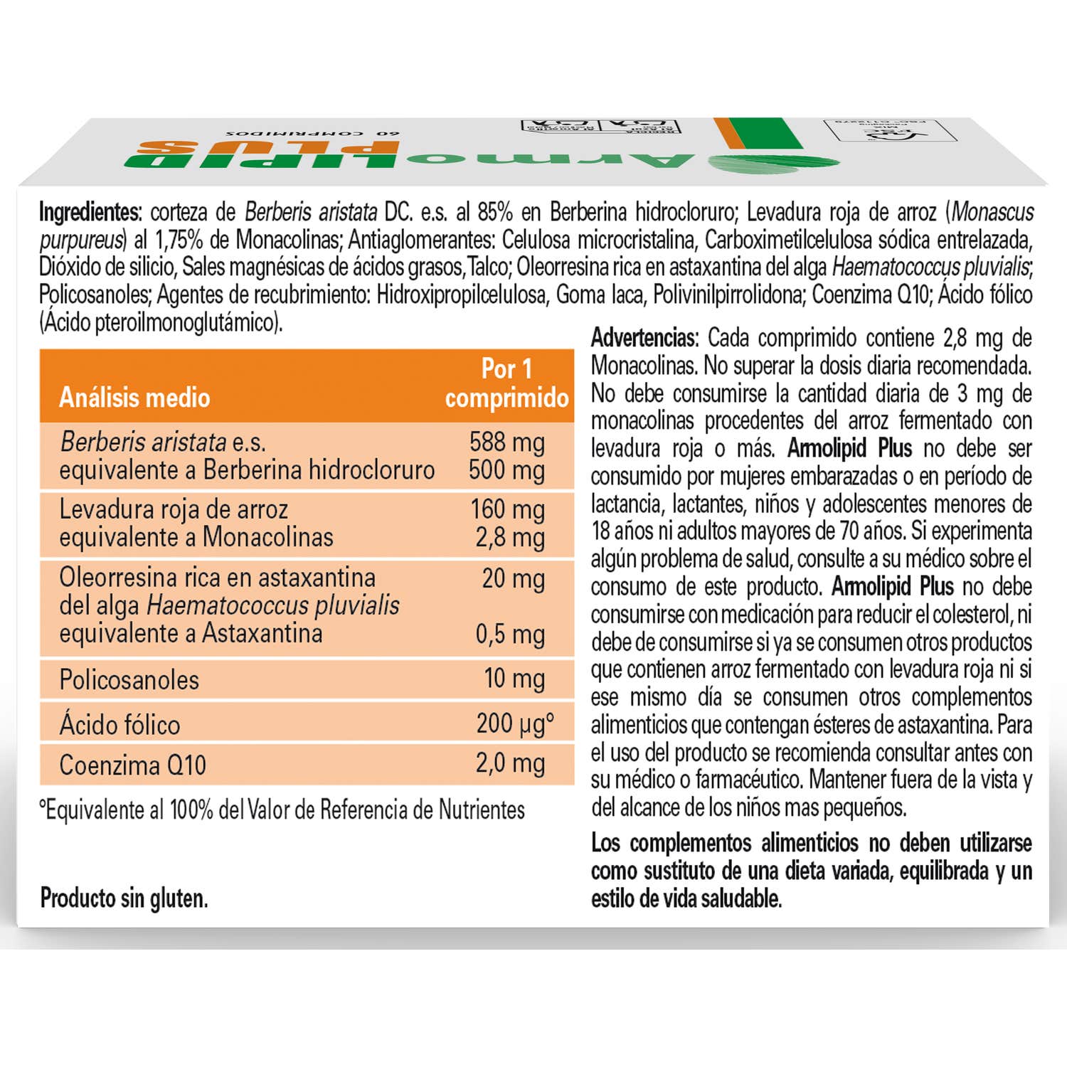 ArmoLIPID Plus Control Colesterol 60comp