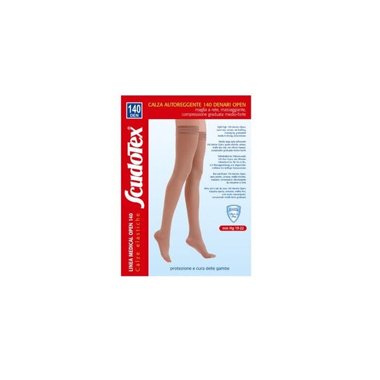 Scudotex 140 Media Larga Open Toe 2 Natural 1 Par