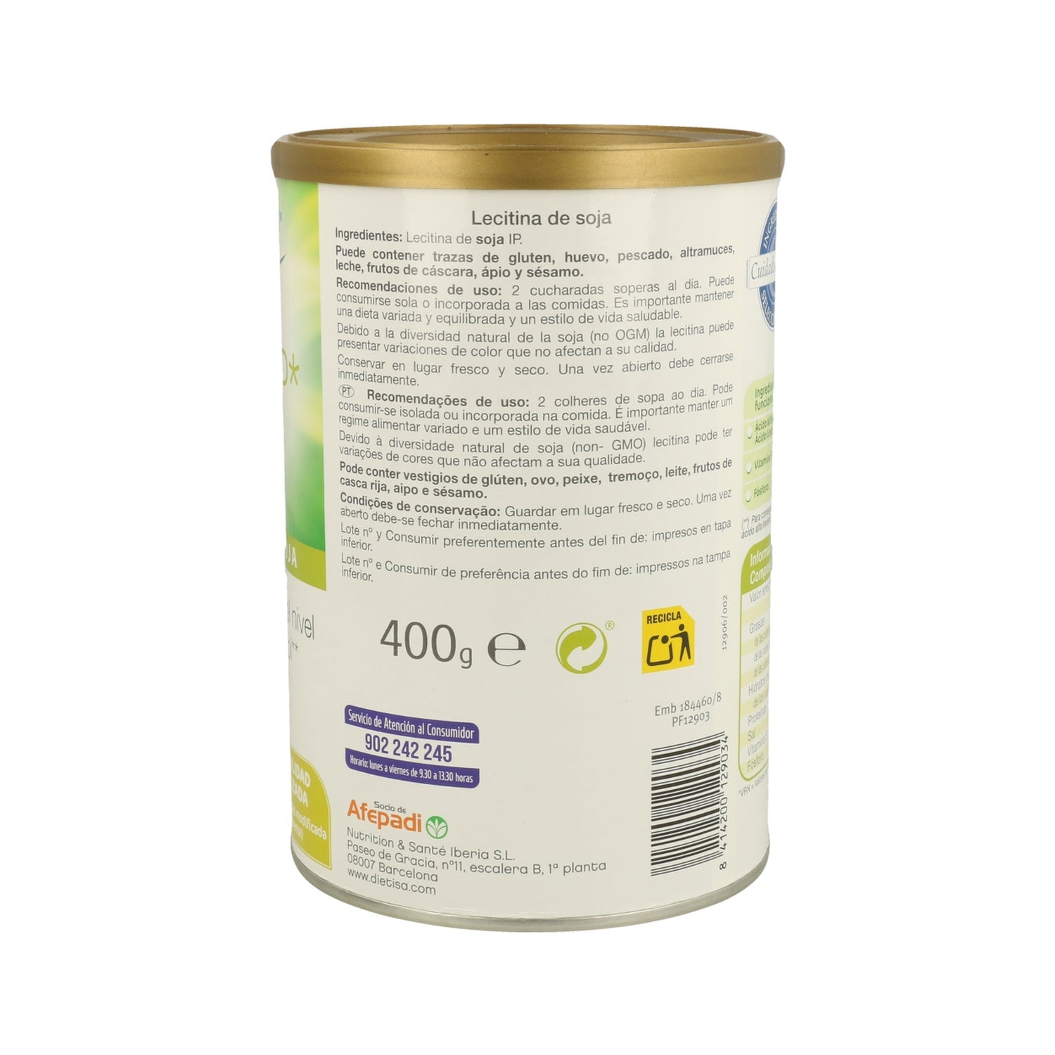 Dietisa Savid Ip Lecitina De Soja 400g