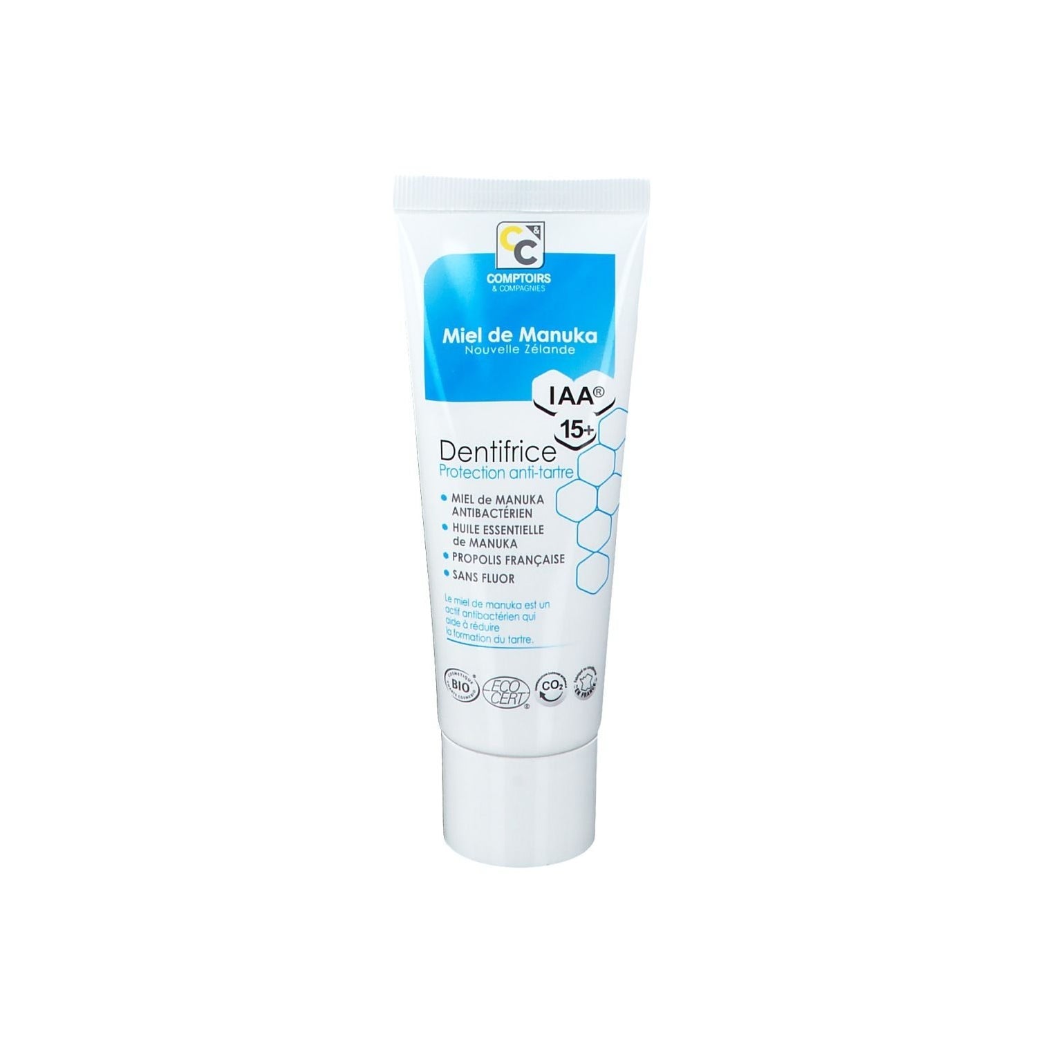 Comptoirs et Compagnies Pasta de dientes anti tártaro de miel de manuka ecológica IAA 15+ 75ml