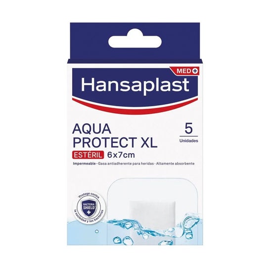 Hansaplast Med+ Aqua Protect XL Apósitos 6x7 cm 5 uds