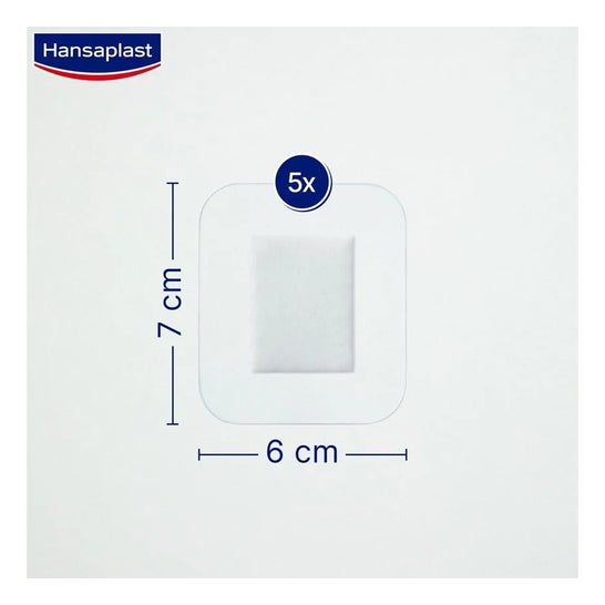Hansaplast Med+ Aqua Protect XL Apósitos 6x7 cm 5 uds