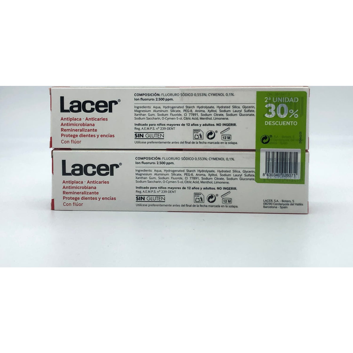Lacer Pasta Dentífrica 2x125ml