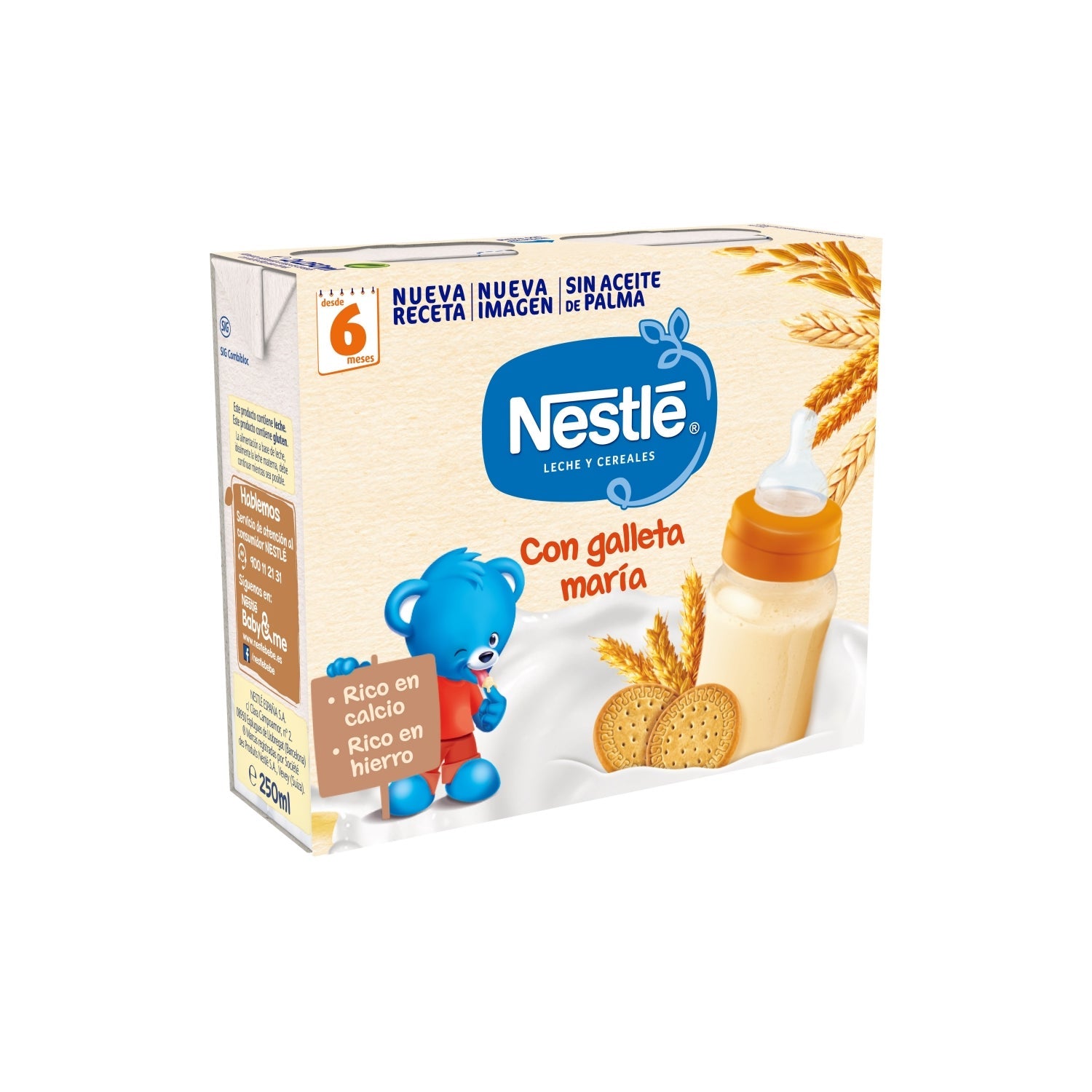 Nestlé papilla galleta 250ml+250ml