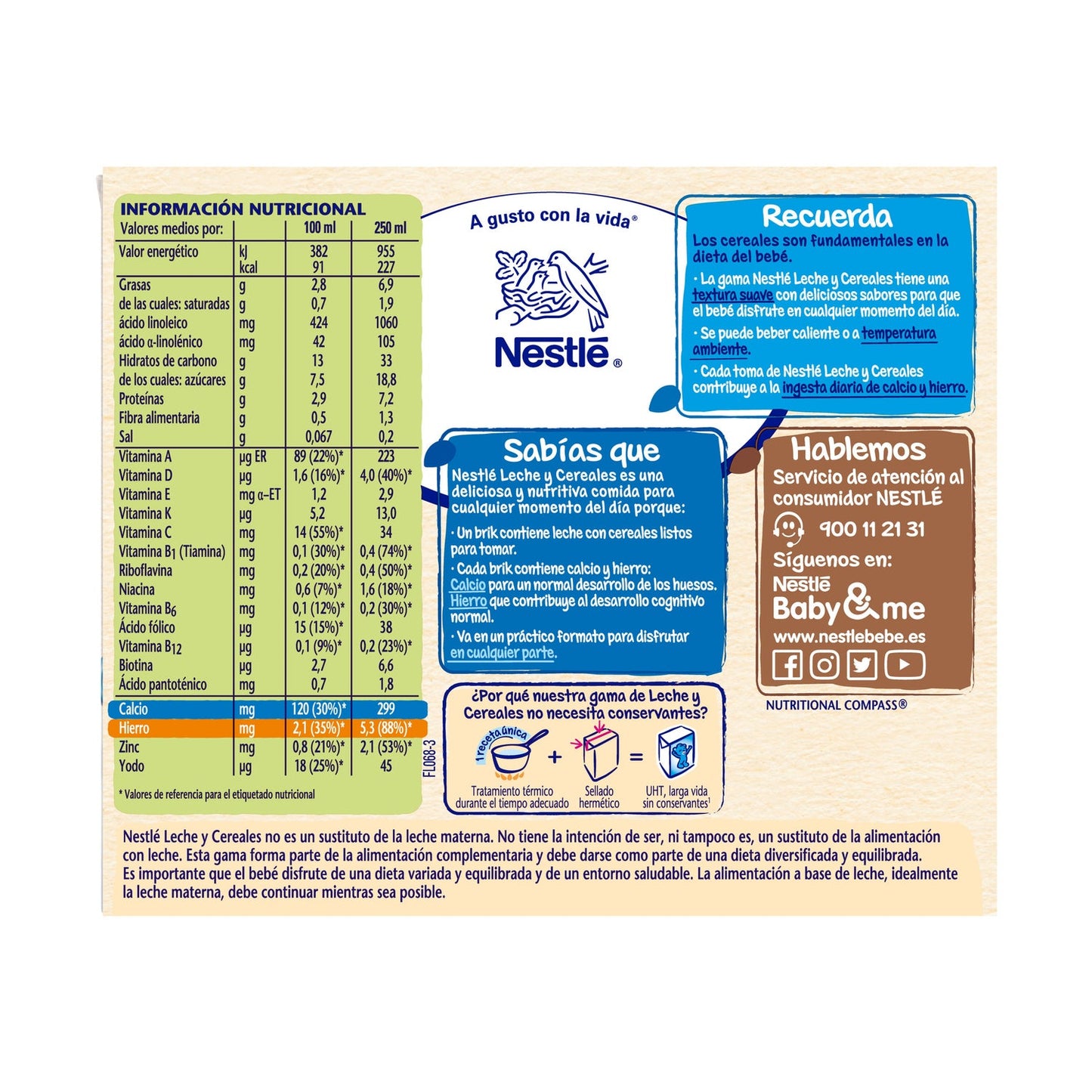 Nestlé papilla galleta 250ml+250ml